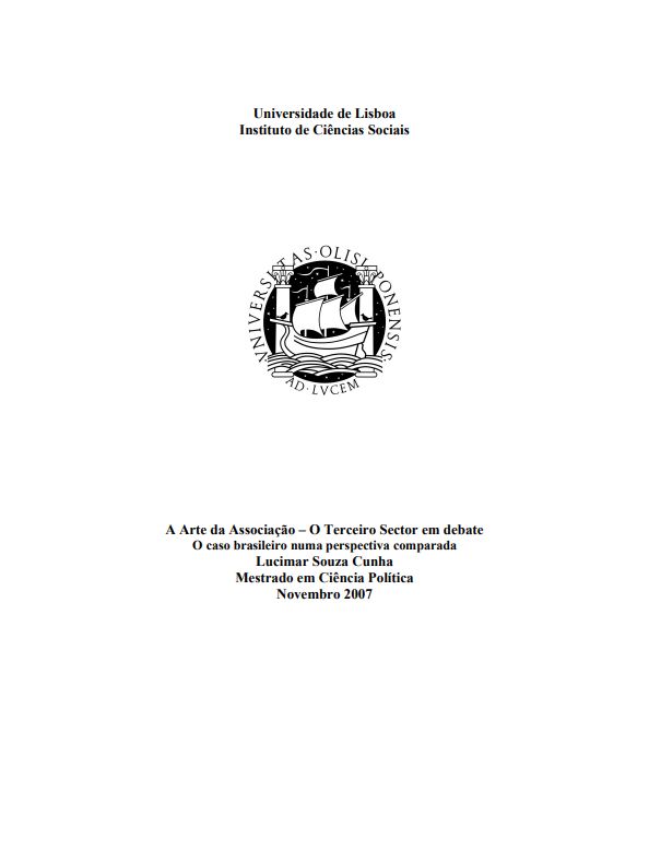 A arte da associação – o terceiro sector em debate: o caso brasileiro numa perspectiva comparada