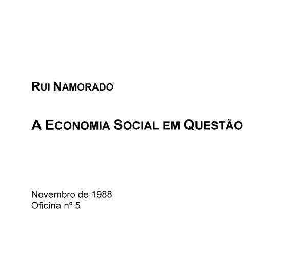 A Economia Social em questão