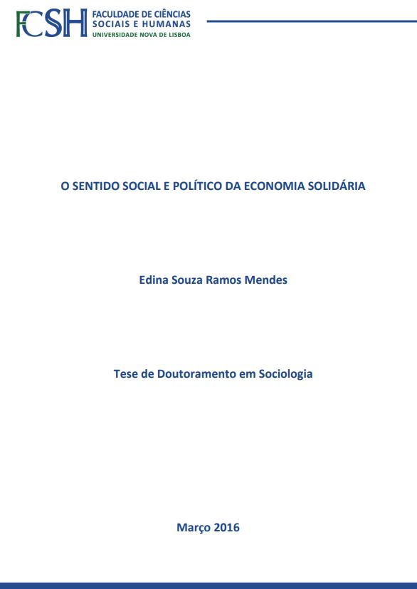 O sentido social e político da Economia Solidária